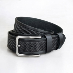 Sebring herrebælte i sort kernelæder - Freja skind