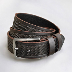 Sebring herrebælte i brun kernelæder - Freja skind