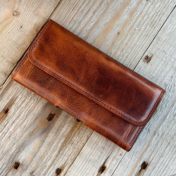 Jupiter mobiltaske i brun læder - Leather design JU 5085 - Freja skind