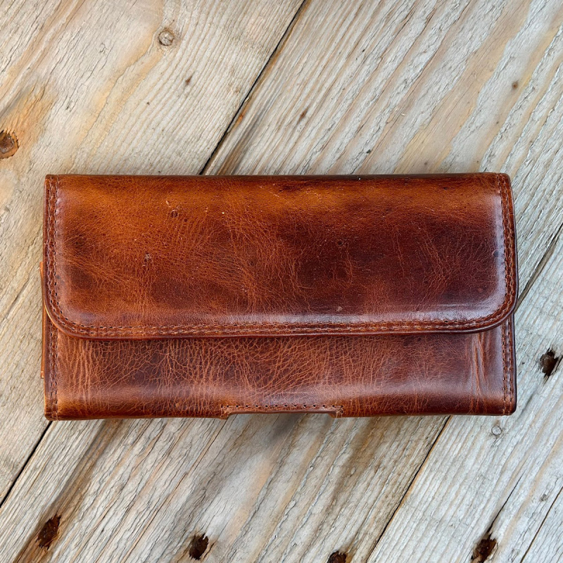 Jupiter mobiltaske i brun læder - Leather design JU 5085 - Freja skind