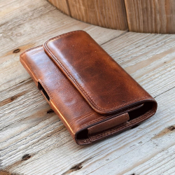 Jupiter mobiltaske i brun læder - Leather design JU 5085 - Freja skind