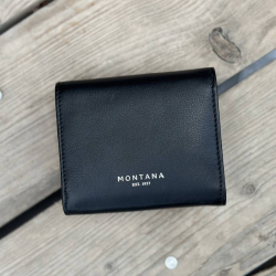 Ygne damepung i blød sort skind - Montana - 160902