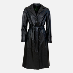 Connie trenchcoat  blød sort skind - Levinsky