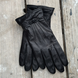 Linda dame skindhandske i blød sort lammeskind - Levinsky