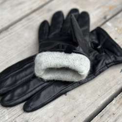 Linda dame skindhandske i blød sort lammeskind - Levinsky