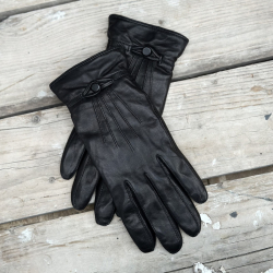 Linda dame skindhandske i blød sort lammeskind - Levinsky