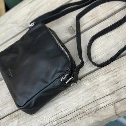 Sort Abild skindtaske - Montana - Freja skind