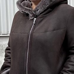 Brun Melika rulamsjakke - Blød og varm - Freja skind