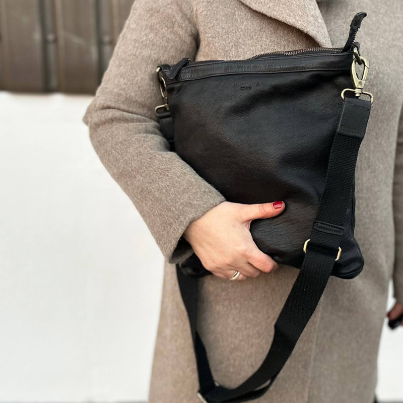 Fulton skuldertaske i læder  - Montana 272203