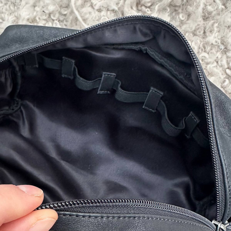 Malmø toilettaske - Sort bøffelskind - Herre - Freja skind