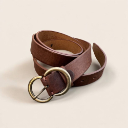 Cleo damebælte i cognac kernelæder - Freja skind