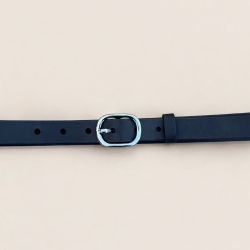 Brenda damebælte i sort bøffellæder - Freja skind