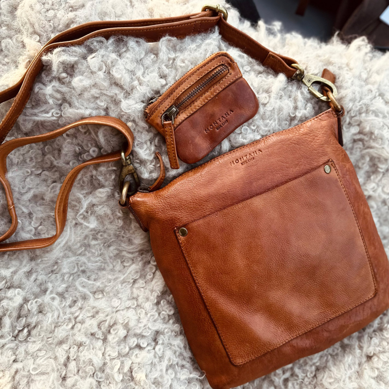 Fontana crossbody - cognac læder - Montana - 272301