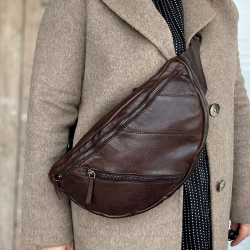 Brun Lavina bumbag  - Stor bumbag fra danske Montana - 272453 - Freja skind