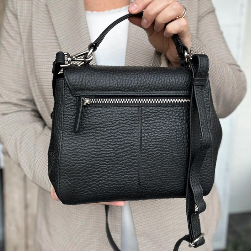 Sort Judi crossbody med hank - kalveskind - Treats 282013