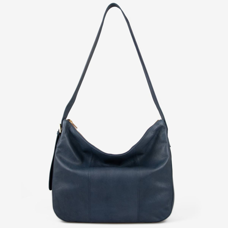 Donna skuldertaske navy blå  - Treats 282474 - Freja skind