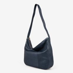 Donna skuldertaske navy blå  - Treats 282474 - Freja skind