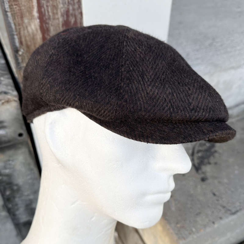 Ronald sixpence - Mørk brun uld - Freja skind