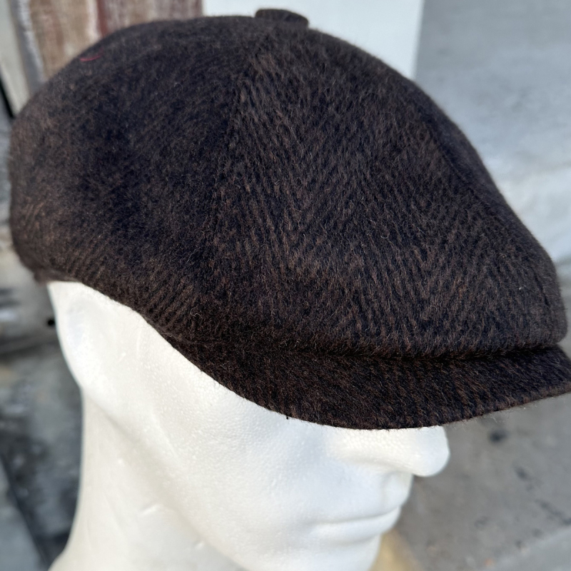 Ronald sixpence - Mørk brun uld - Freja skind