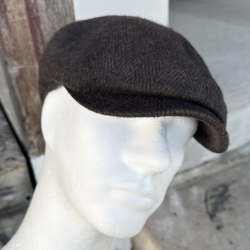 Ronald sixpence - Mørk brun uld - Freja skind