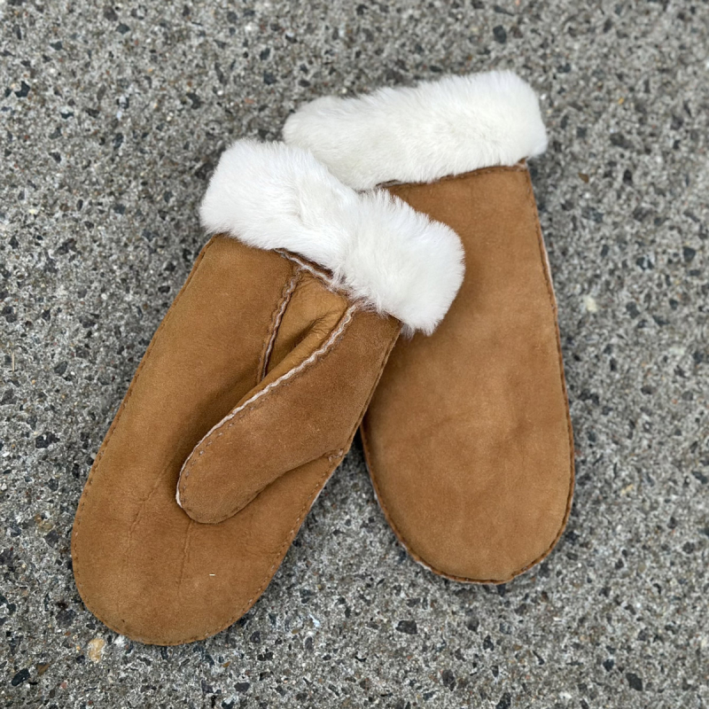 Kristie dame skindluffer - Merino lammeskind - Natures collection - NCF-1188