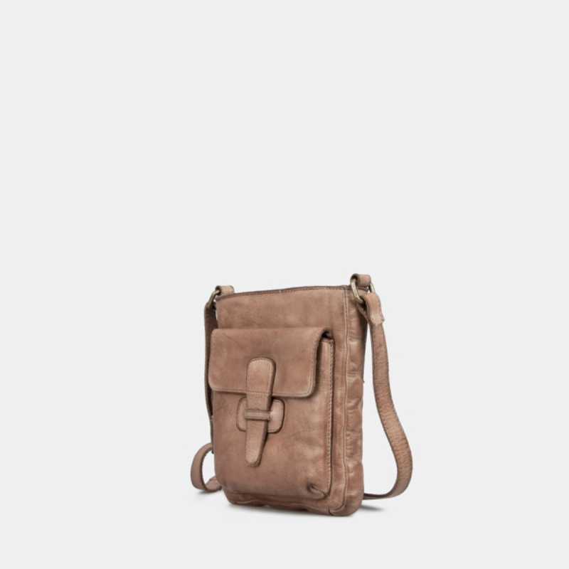 Libby crossbody taske i walnut bøffelskind - Montana 272451