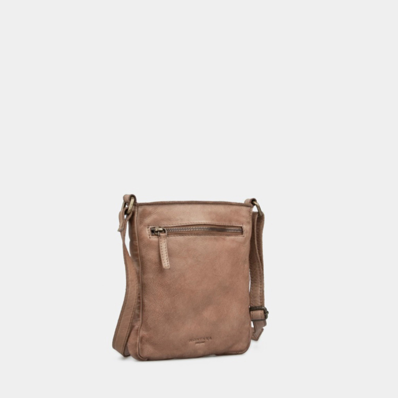 Libby crossbody taske i walnut bøffelskind - Montana 272451