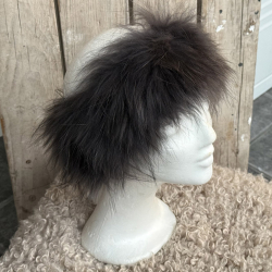 Mørk grå Gabby pandebånd af certificeret vaskebjørn - Natures collection