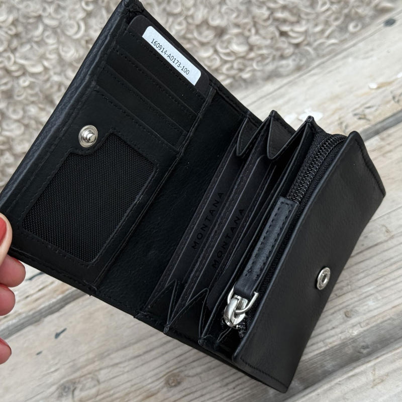 Sort Heidi pengepung i blød kalveskind - dame - Montana  - 160914 Freja skind