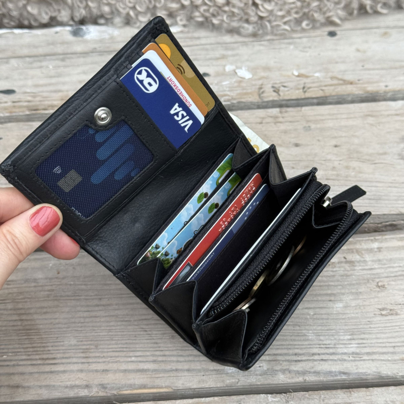 Sort Heidi pengepung i blød kalveskind - dame - Montana  - 160914 Freja skind