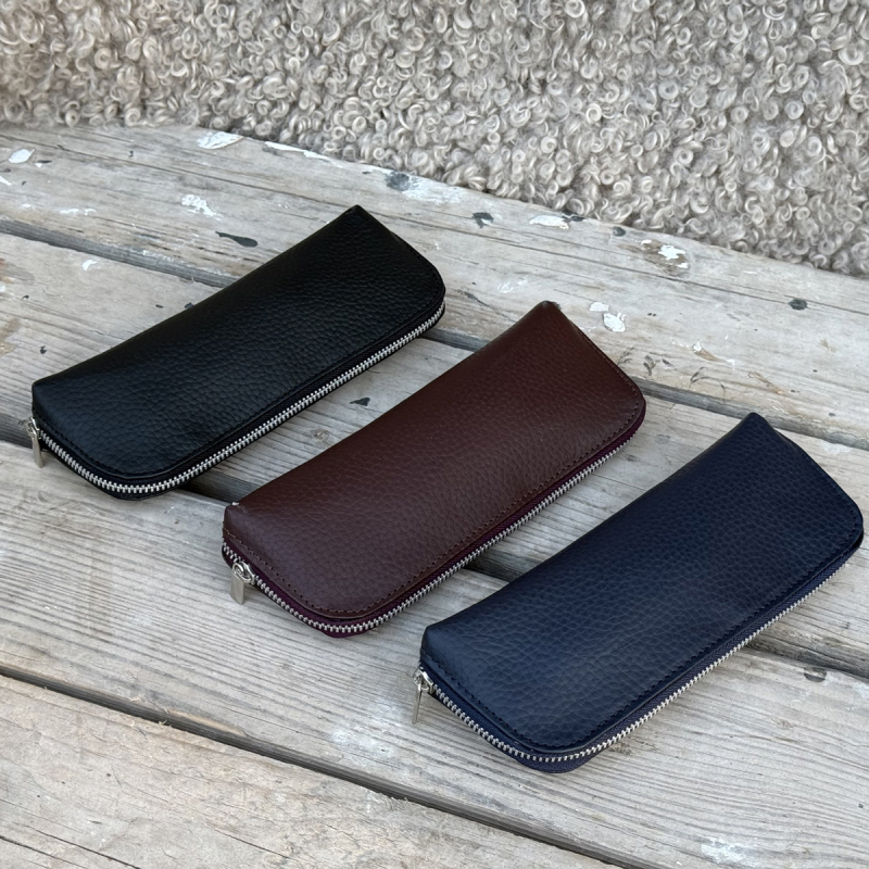 Becca læderetui - brilleetui - makeuppung - penalhus -  treats 182002