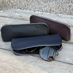 Becca læderetui - brilleetui - makeuppung - penalhus -  treats 182002