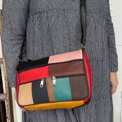 Alma - Axelväska multicolor - Lammskinn - Freja Skind