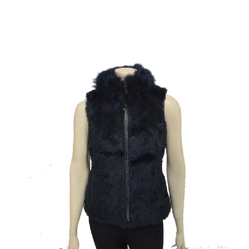 Pelsvest i kanin. Lækker pelsvest med krave i vaskebjørn