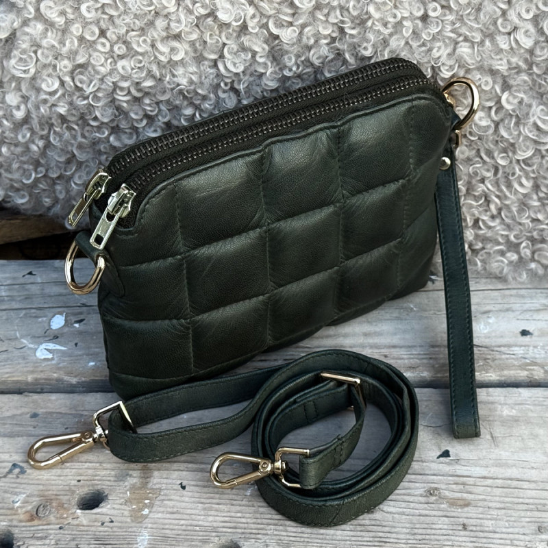 Grøn Grace skuldertaske / clutch - Orchid