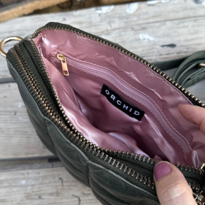 Grøn Grace skuldertaske / clutch - Orchid