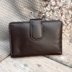 Brun pengepung  i blød gedeskind - Freja skind