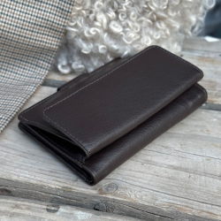 Brun pengepung  i blød gedeskind - Freja skind