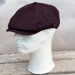 Bordeaux sixpence - Ronald sixpence af uld - Freja skind