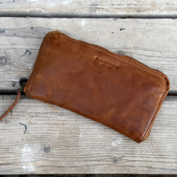 Hilda pengepung i patineret cognac bøffellæder - Montana - 162210 - Freja skind