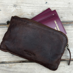 Brun Laurel mobilpung - Montana - Freja skind