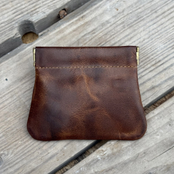 Thomsen Klemmepung m. lynlåslomme - Brun læder - Leather design