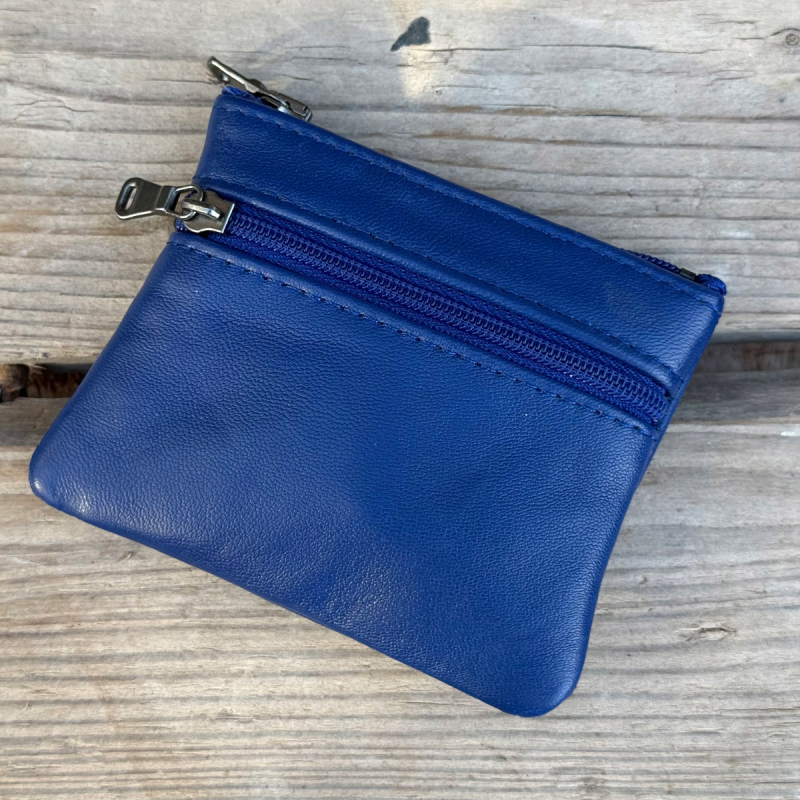 Blå Sanne bumbag i blød lammeskind - Freja skind
