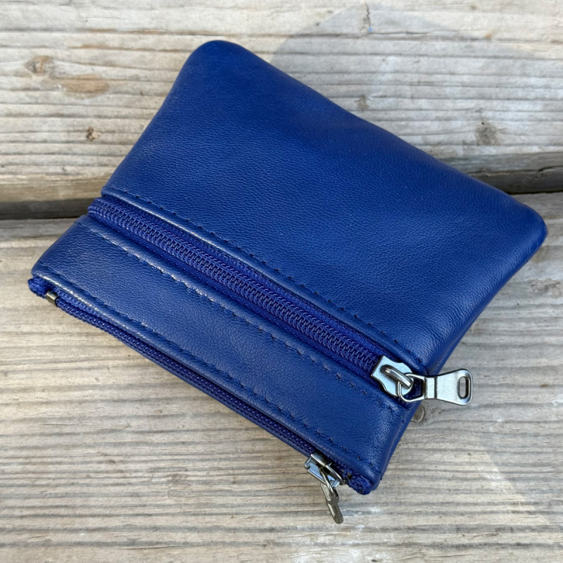 Blå Sanne bumbag i blød lammeskind - Freja skind