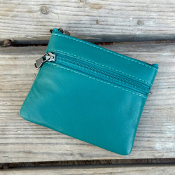 Turkis Sanne skindpung - Freja skind