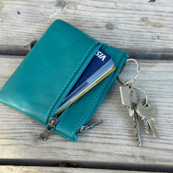 Turkis Sanne skindpung - Freja skind