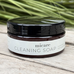Rensesæbe - cleaningsoap fra danske Micare - læder og skindrens - dansk naturprodukt - Freja skind