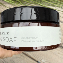 Rensesæbe - cleaningsoap fra danske Micare - læder og skindrens - dansk naturprodukt - Freja skind