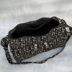 Lene skindtaske med præget mønster - Freja skind