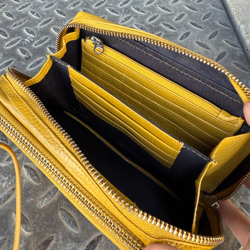 Treats crossbody taske - Gul noted skind - 280829